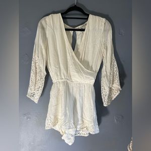 White Lace Romper